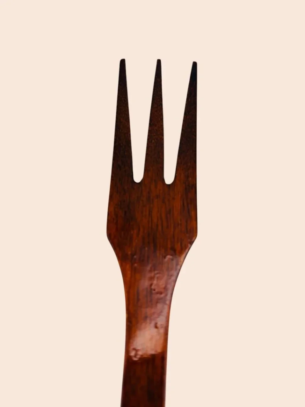 Vintage Handcrafted Wooden Salad Server Set – Mid Century Modern Serving Utensil